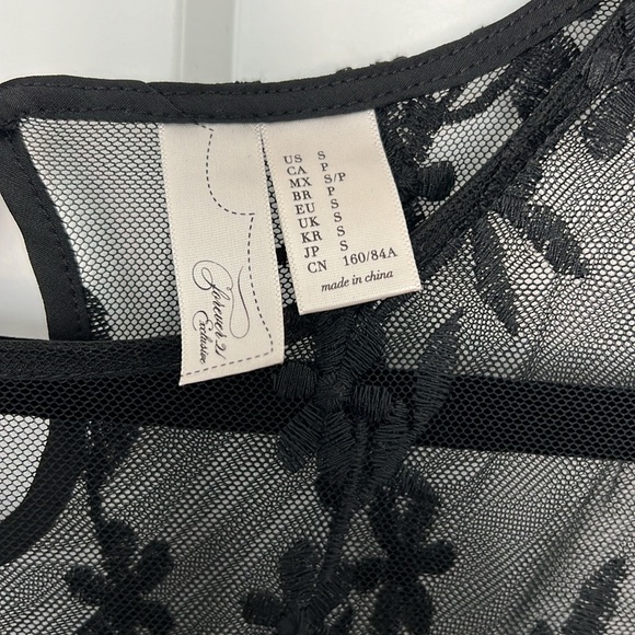 Forever 21 Black Lace Embroidered Midi Dress - Picture 4 of 9